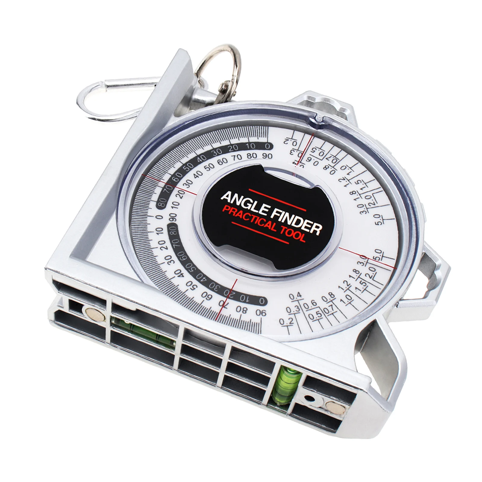 Dial Angle Finder Protractor Magnetism Inclinometer Level 0-180 Degree Angle Gauge Woodworking Measuring Tools Slope Scale Level 4
