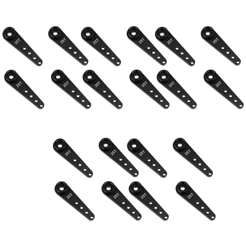 

20PCS 37mm 25T Metal Extension Steering Servo Arm Horn for RC Car Crawler Parts,Black