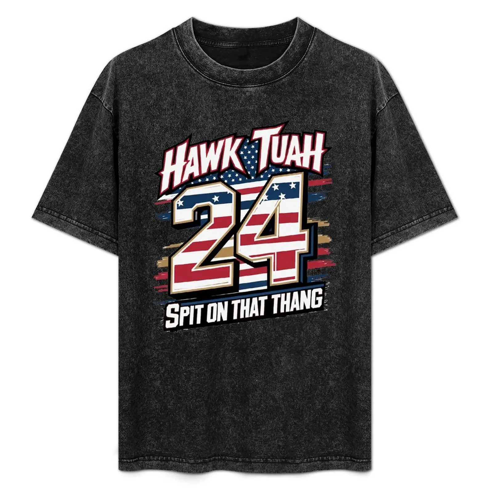 

Мужская футболка с вырезом лодочкой Hawk Tuah 2024, футболка с вырезом лодочкой и коротким рукавом, промытая футболка в стиле панк, готика, новинка 2024, ретро, уличные трендовые Топы