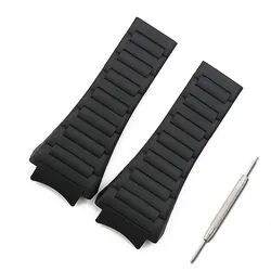 Versatile Soft Silicone Watch Strap - Premium Sports Wristband - 23mm (Black)