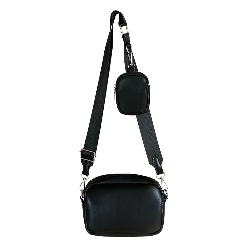 

Instagram Super Hot Three in One Messenger Bag 2024 New Wide Strap Shoulder Crossbody Bag for Women and Men