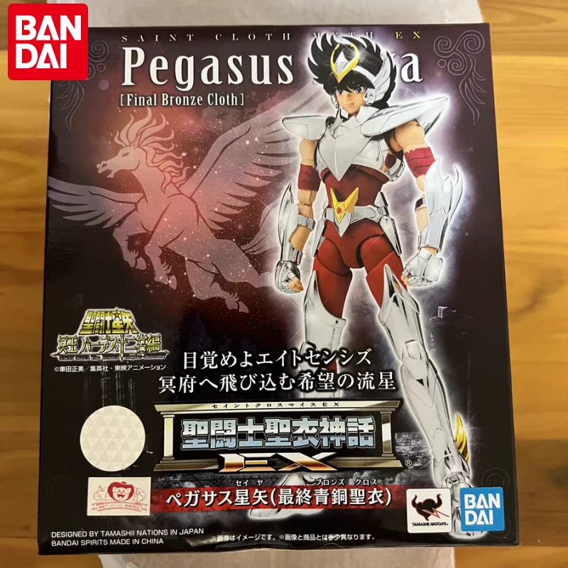 

17cm Original Bandai Saint Seiya Myth Cloth Final Bronze Pegasus Seiya V3 Ex Metal Armor Figurine Model Doll Action Statue Toys