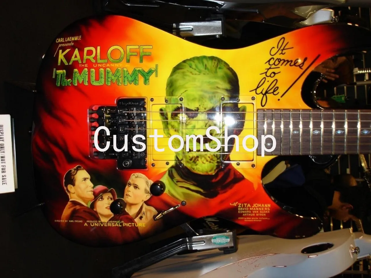 

Hand painted Rare kirk Hammett LTD KH-3 Karloff Mummy Electric Guitar Original EMG Pickups, Painted & Airbrushed by Eye Kandi
