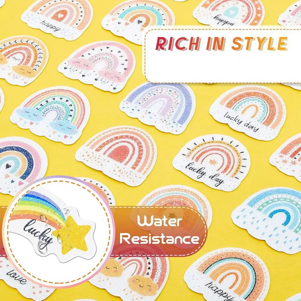 

Stress Relief Stickers Burden Reducing Stickers Anxiety Relief Stickers 24pcs Rainbow Shape Strips for Stress Reduction Student