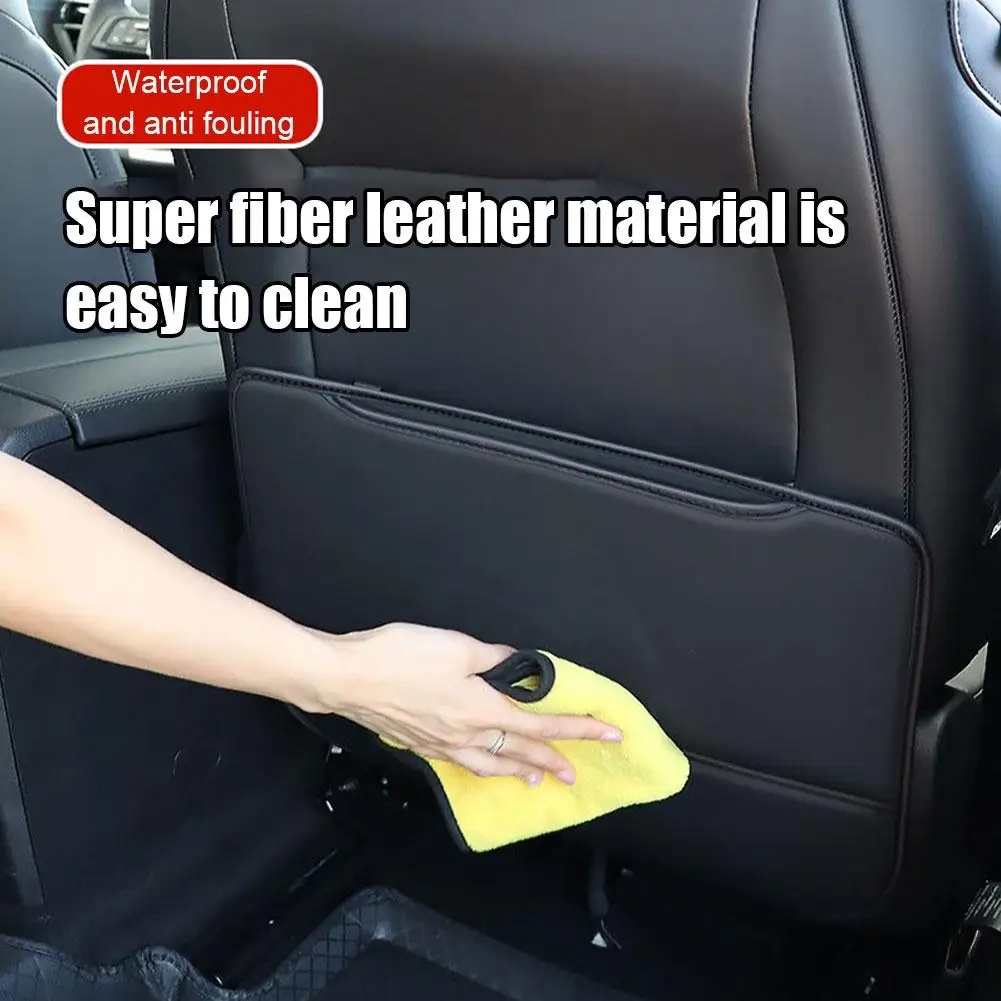 High Quality Car Seat Kid Protector PU Leather Car Seat Back Cover Protector for Kids Waterproof Seat Back Anti Kick Mat Pa T6V2