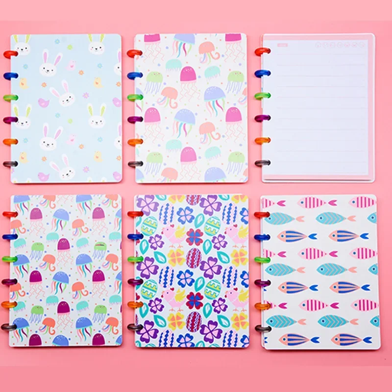 50pcs 18/24mm Plastic Mushroom Hole Notebook Disc Binding Rings Book Binder Rings Multicolor Round Ring Offices School Supplies