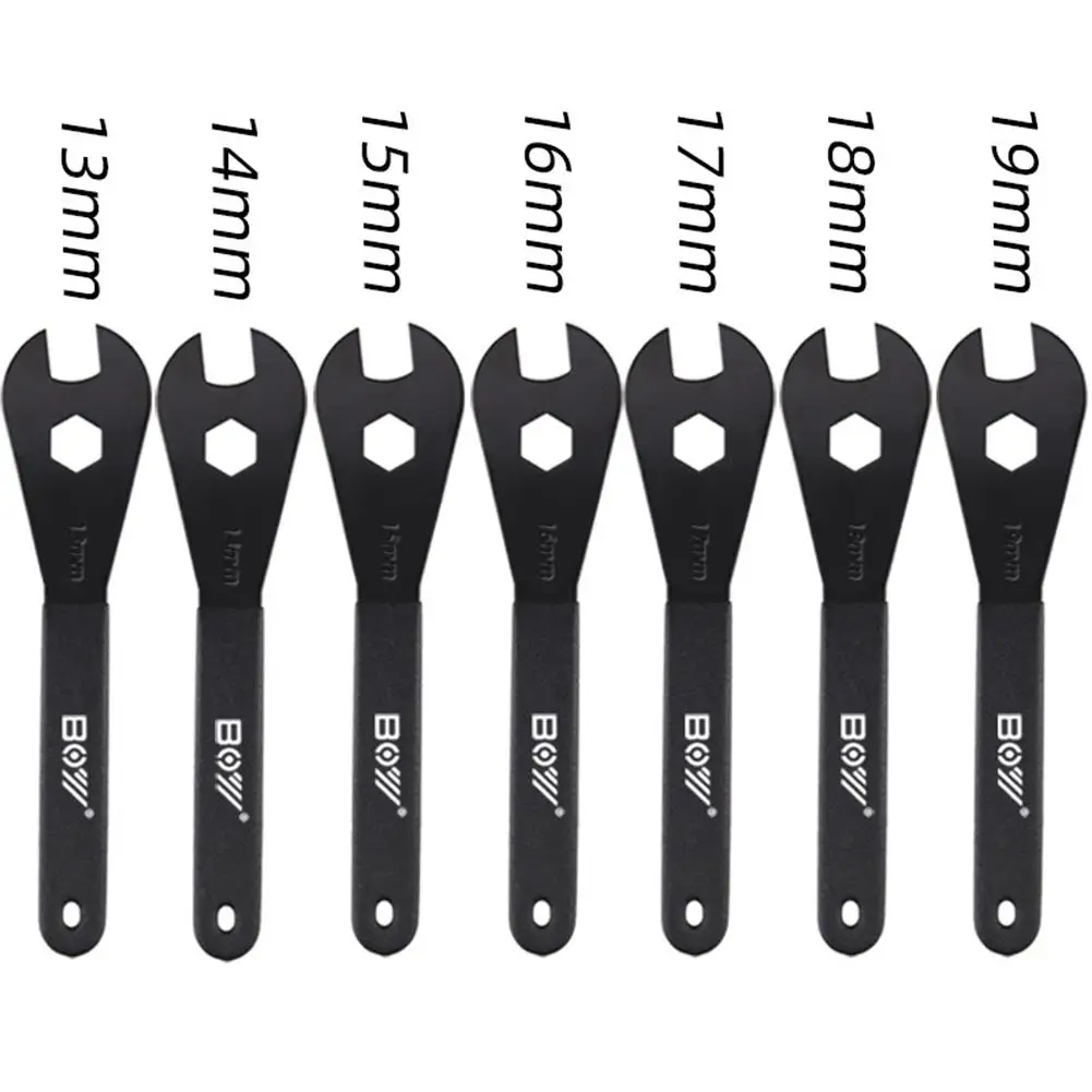 

2mm Bicycle Hub Cone Wrench 13/14/15/16/17/18/19mm Open Cone Wrench Bicycle Wheel A-xle Pedal Repair Tool