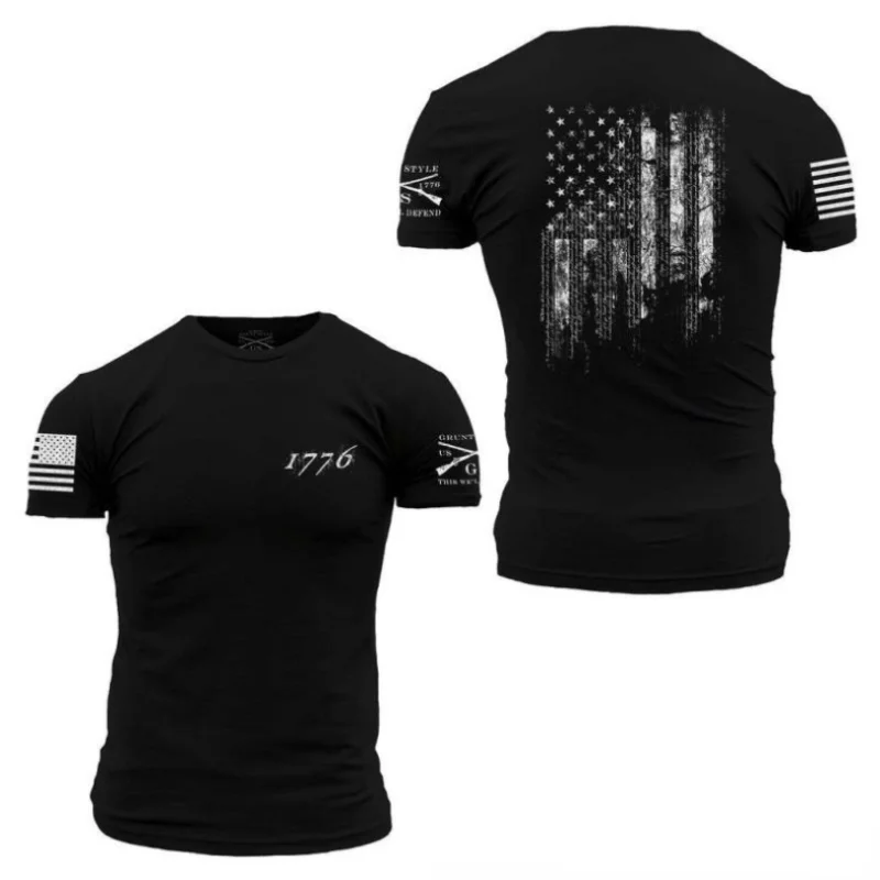 

2021 Summer New Top Tees T-shirt Warrior Short Sleeve Bullet Gun Print Tshirts Dark T Shirt Best Seller Goth Clothes