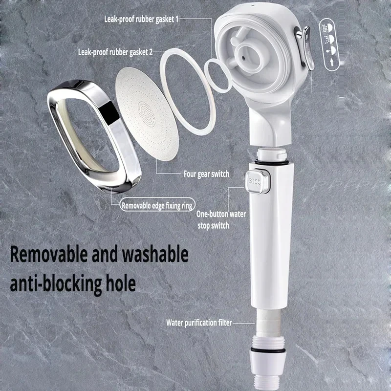 Xiaomi 3 Modes Nozzle Shower Head High Pressure Boosting Adjustable Filter Powerful Pressure Shower Room Bath Heater Household 4