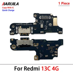 Enhanced USB Charging Port Board Flex Cable Connector with Built - In Microphone (For Redmi 13C 4G)