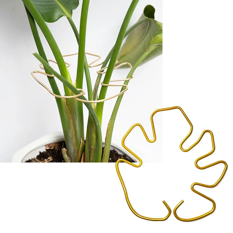 Monstera Shaped Plant Support Pole Sturdy Alloy Support Pile Easy Installation Decorative Plant Stand For Small Medium