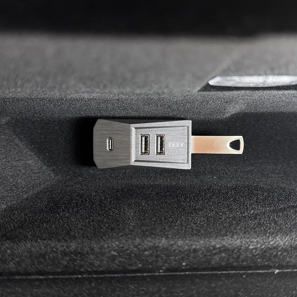 Handschuhfach-USB-Hub für Tesla New Model Y Launch Juniper 2025 Modell 3 Highland 2024 Typ-C-Anschluss Digitalanzeige-Splitter-Docking – Detail 7