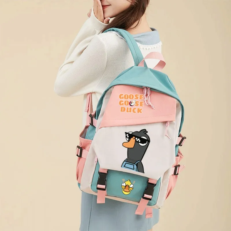 Goose Goose Duck Game Cosplay Backpack Students School Bag Cartoon Bookbag  Laptop Travel Rucksack Outdoor Boy Girl Gifts