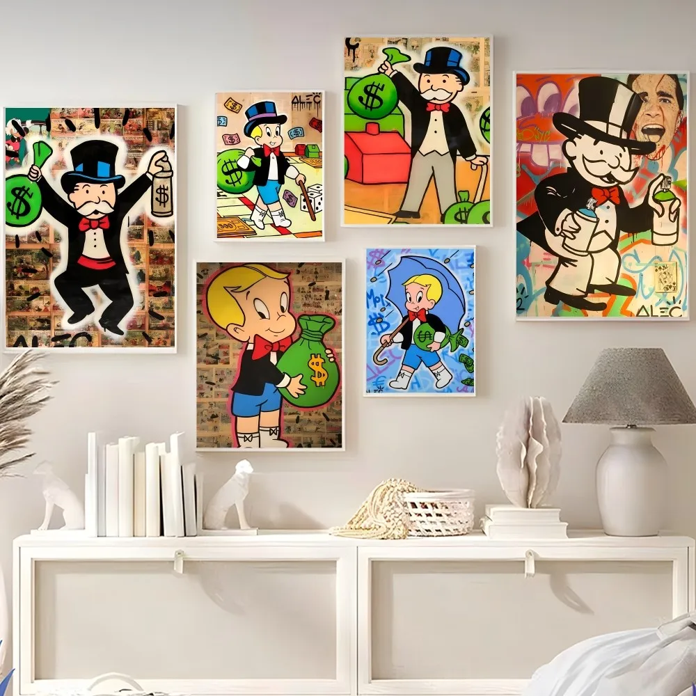 Monopy C23Loading Out Bank Poster Autoadesivo Art Poster Retro Kraft Paper Sticker Diy Room Bar Cafe Vintage Decorativo