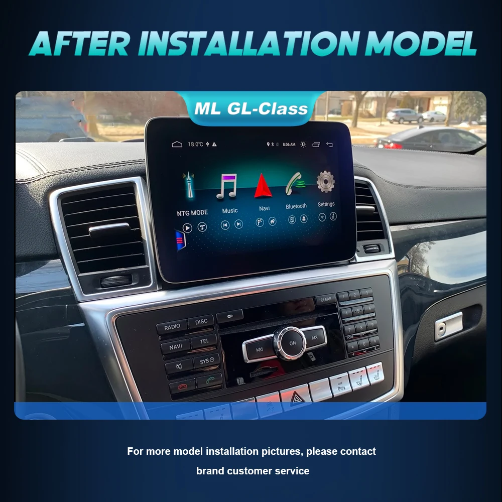 Pantalla CarPlay inalámbrica de 9 pulgadas para Mercedes Benz ML GL GLE clase GPS Android Auto reproductor Multimedia de coche Radio navegación 6