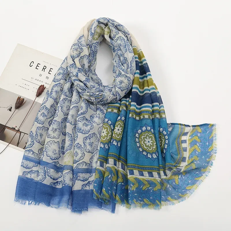 Роскошный брендовый хлопковый шарф