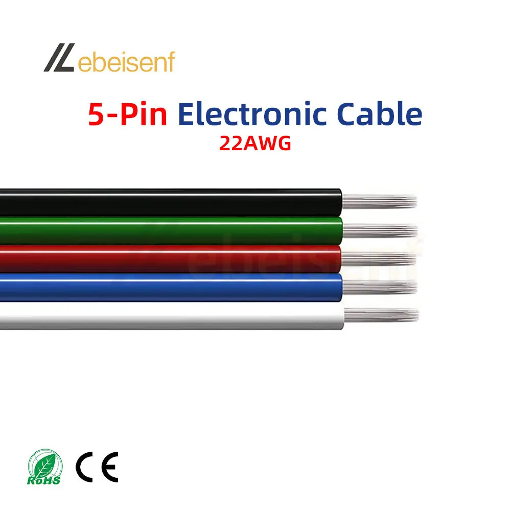 ตัวเลือกสินค้า สายไฟ LED Strip 22AWG 2-6 พิน สำหรับ DIY ตู้ไฟ