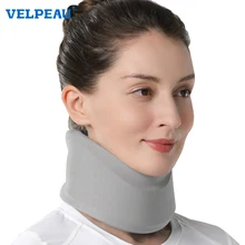 VELPEAU-Soporte de cuello Cervical para aliviar el dolor, dispositivo de almohada ortopédica para vértebras, suave, estiramiento