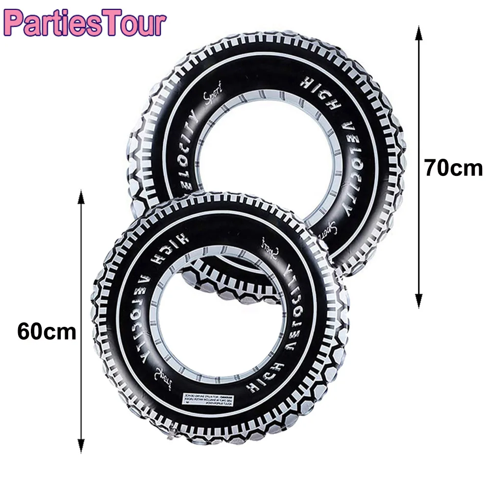 

60-70cm Inflatable Tire Tube for Race Car Birthday Party Decoration Supplies Inflatable Toys