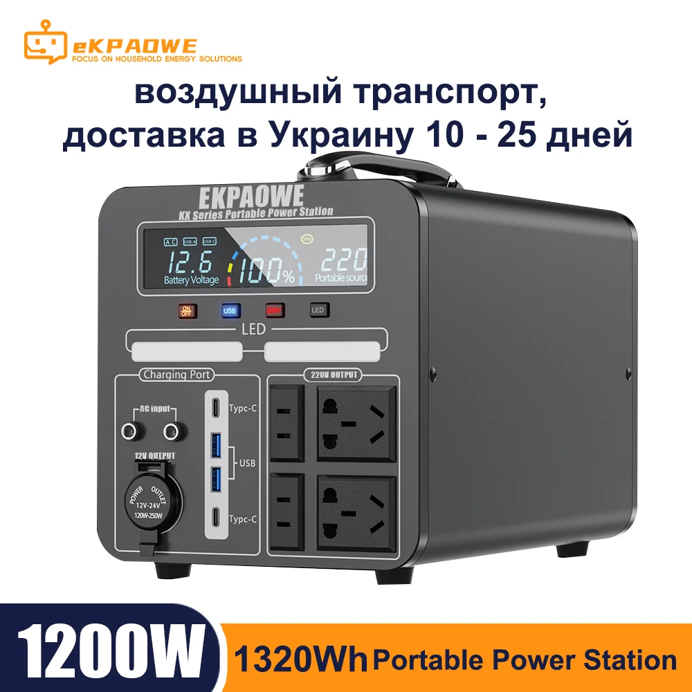 200V-240V 900W 960Wh Centrale Elettrica Portatile 300000Mah Generatore Solare Onda Sinusoidale Pura Spina Ue Uso Per Caldaia Frigorifero Tv
