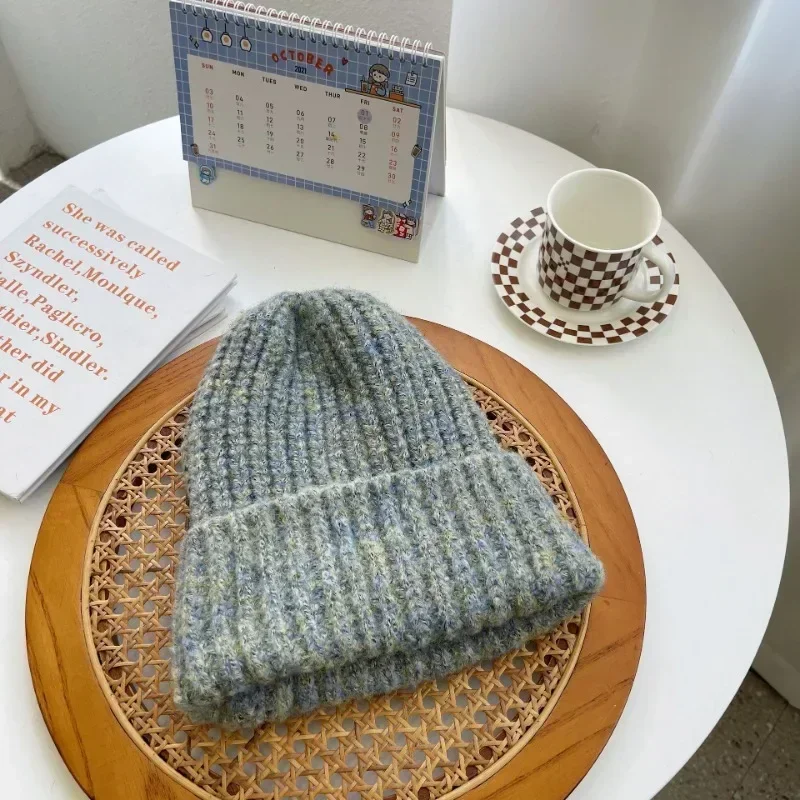 Winter Unisex Wool Hat Loose Big Head Circumference Knitted Hats Women's Korean Warm Oversized Skullies Beanies Christmas Gift 6