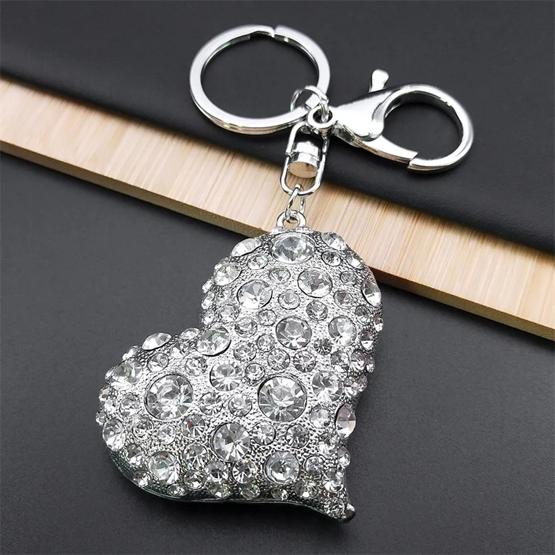 Y2k rosa Strass Liebe Herz Schlüssel anhänger für Frauen Mädchen Gold Farbe Metall Handtasche Anhänger Schlüssel ring Liebhaber Geschenk Schmuck k9233s01 – Detail 9