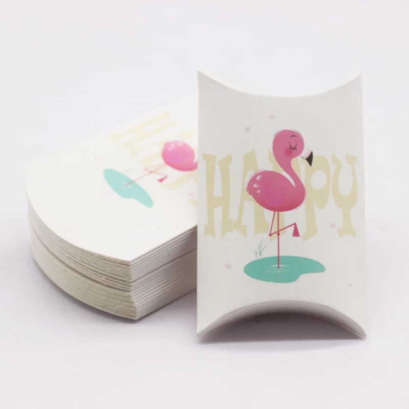 thumbnail image 1 of 10 cajas de almohada grandes hechas a mano de 8 x 5,5 x 2 cm con ventanas, caja de embalaje de regalo de Navidad feliz de color blanco/cuero, regalo de Navidad, 1 of 5