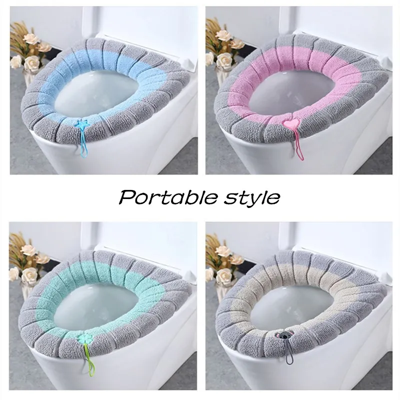 Universal Soft Warm Washable Toilet Seat Cover Mat Set for Home Decor Closestool Mat Seat Case Toilet Lid Cover Accessories toilet seat cover toilet seat accessories