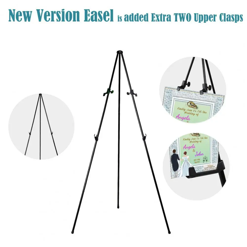 Non-Slip Art Easel Instant Use Easy to Carry Stable Display Painting Canvas Metal Easel Metal Displaying