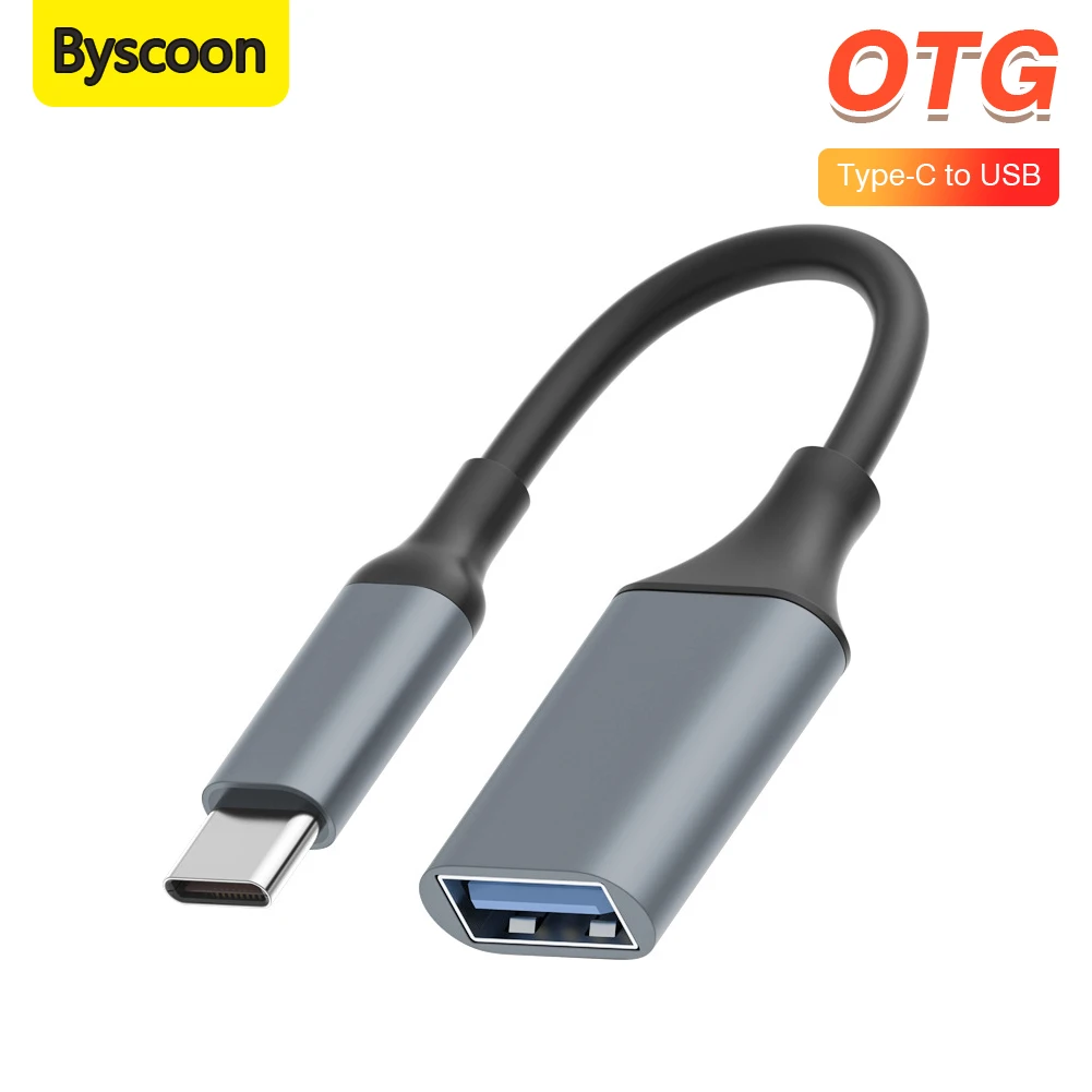 Кабель-адаптер Byscoon с USB 3.0 OTG для быстрой передачи данных и преобразователем зарядки для ПК, ноутбука и телефона