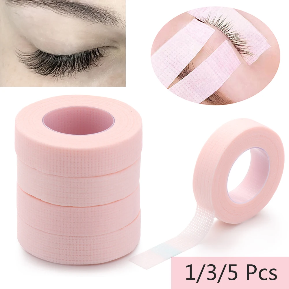 1/3/5 Rolls Eyelash Extension Tape 4.5/9m Breathable Micropore Fabric Easy Tear Eye Make up Tool