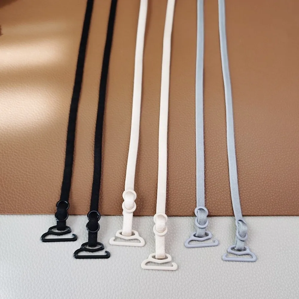 1 Pair Slim Strap Non-Slip Bra Strap Seamless Ultra Thin Invisible Bra Strap Elastic Strap Adjustable Brassiere Strap 4
