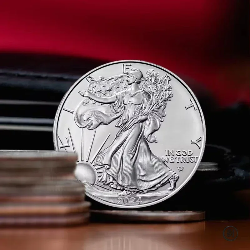 American Statue of Liberty Eagle Coin Silver Plated Commemorative Coin Collection Liberty Collection Home Decoration