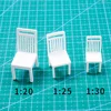 Scale 1:20 1:25 1:30 Miniature Chairs Model ABS Indoor Materials Kits Diy Scene Layout Diorama Kits 10Pcs/Lot 2