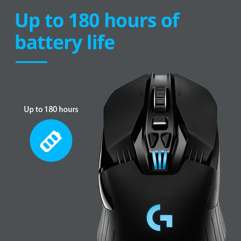 로지텍 G903 LIGHTSPEED 무선 게이밍 마우스, 180시간 긴 배터리 수..