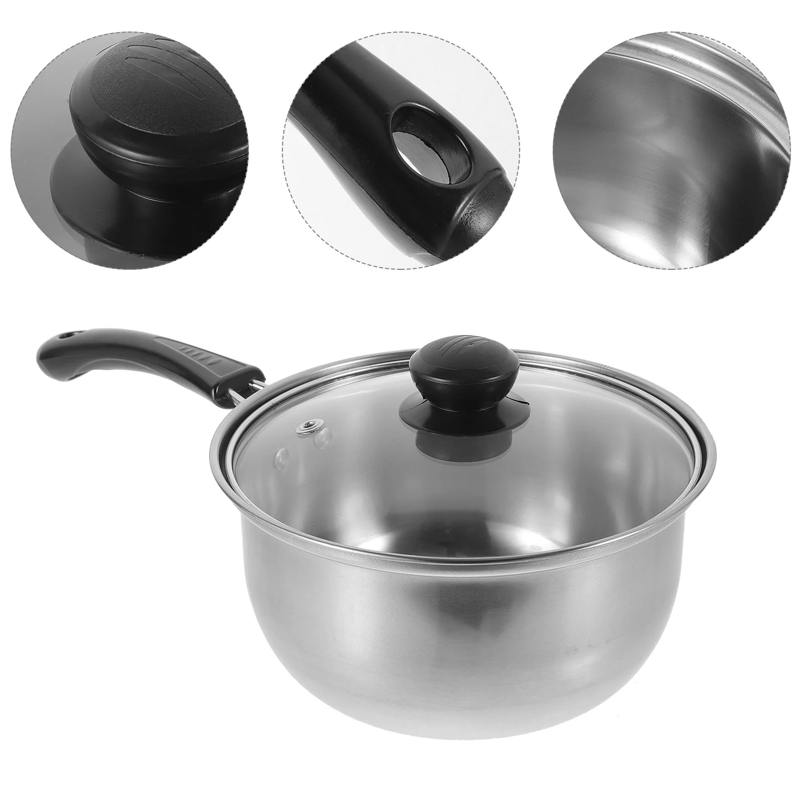 

Soup Pot Milk Baby Mini Crock for Dips Japanese Saucepan Stainless Steel Cooking Pots with Lids