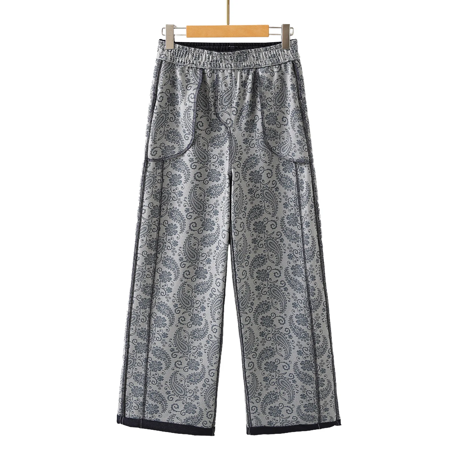 XXXXL Fashion Plus Size Women's Jeans New Autumn 2025 Casual Drawstring Denim Straight Leg Long Pants 26003