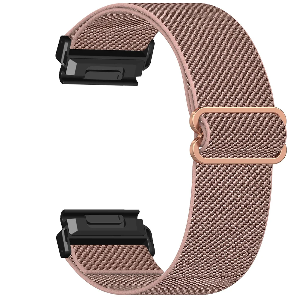 Braided Elastic Nylon Watch Band with Butterfly Slip Buckle