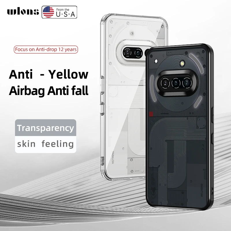 Magnetic Shockproof Transparent Case with Lens Protection - Crystal Clear Back Cover