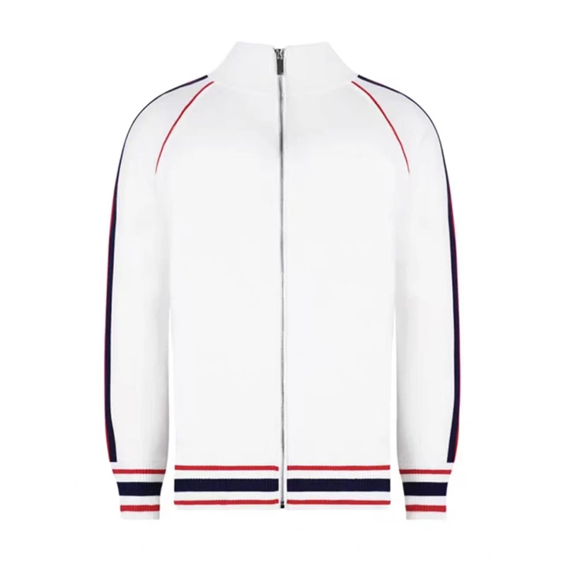 Spring New Product Golf Men's Outdoor Sports Jacket Comfortable Zipper cardigan Sweater Versatile Pullover White Knitted Top