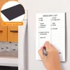 1pc Fridge Magnetic Shopping List Pad, White Magnetic Memo Pad, Fully Magnetic Grocery List Pad, 60 Sheets Per Pad-office 1