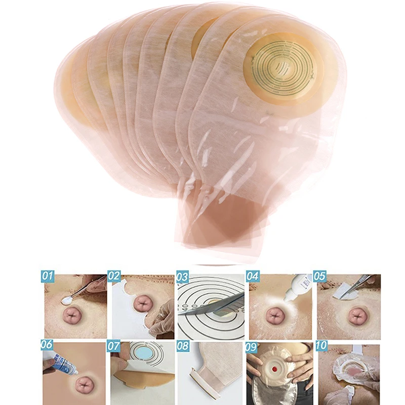 10pc Ostomy Bags, 3pc Ostomy Bags Clip, 1sheet Sticker System Colostomy ...