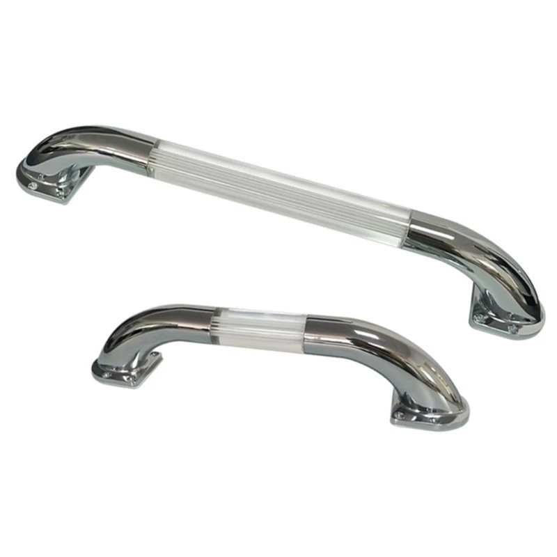 Boat Handrail,Zinc Alloy Grab Handle Luminous Marine Rail Grab 13/18 Inch Round Tube Handle for Boat RVs Trailer Drop Shipping 1m pcs round luminous aluminum profile 120mm led led aluminum profiles