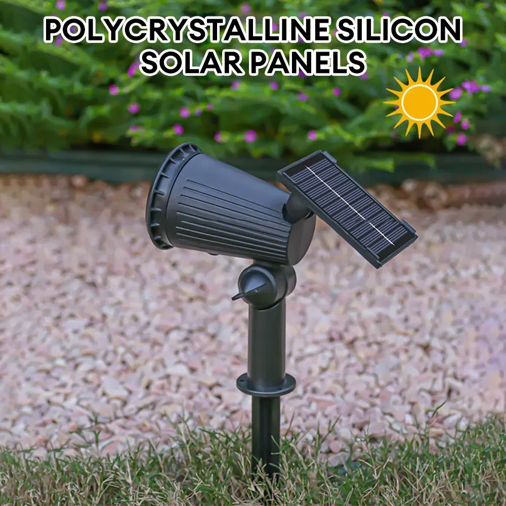 KDULIT 2/9LED Solar Spotlights 150° Adjustable Garden Courtyard Lawn Lights Outdoor Waterproof Decoration Landscape Street Lamp