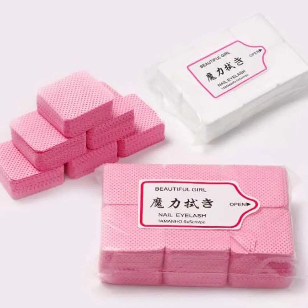 

Salon Lint-Free Makeup Cleaning Tools Nail Cotton Wipes Lash Glue Remover Pad Remover Cotton Nail Tips Cleaner Wipes