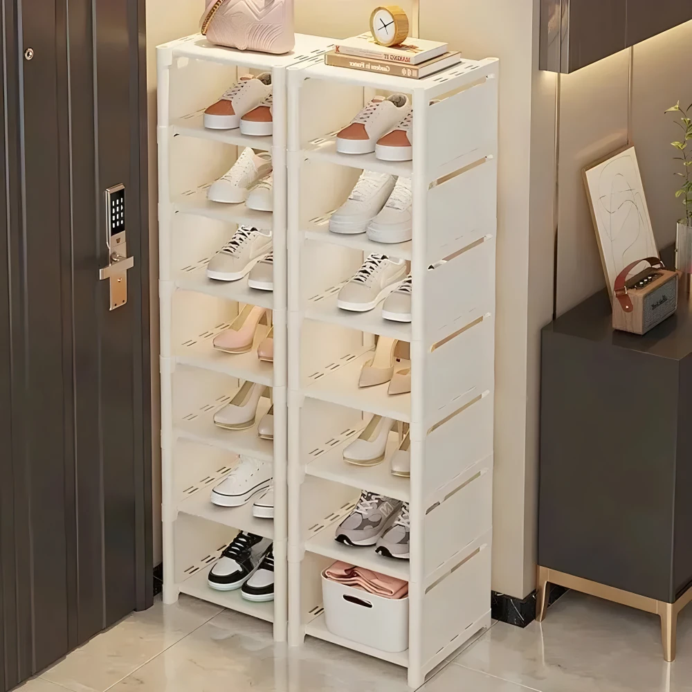Multiple Layers Stackable Shoe Cabinet Space Saving Sneaker Organizer Adjustable Shoes Storage for Wall Corner Shoes Shelf shoe rack shoe organizer shoe cabinet