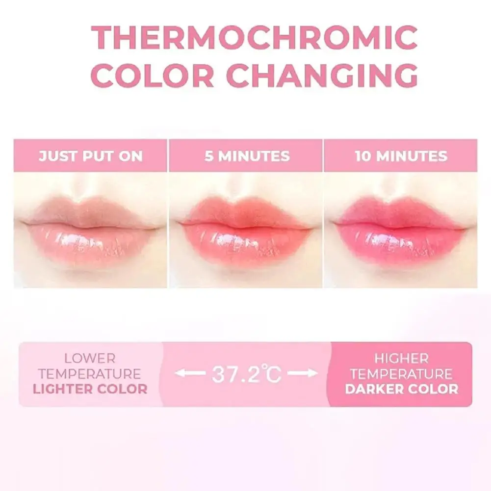 Moisturizing Temperature Color Changing Lip Balm, Cute Cat Paw Lip Balm, Color Changing Lipstick Nourish Thermochromic Lip Balm 4