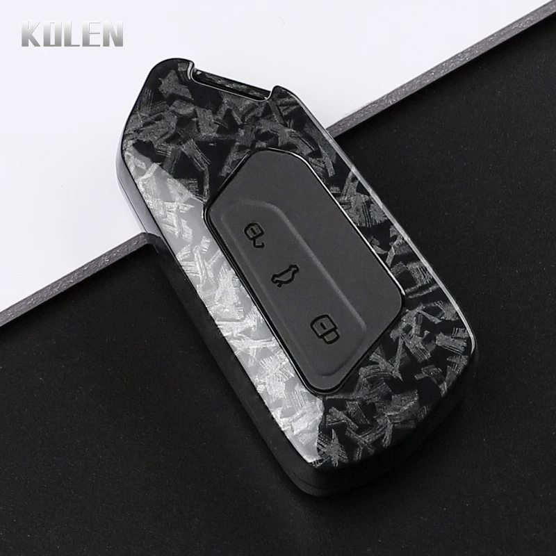 Premium ABS Carbon Fiber Car Key Case Cover for Smart Keyless Control