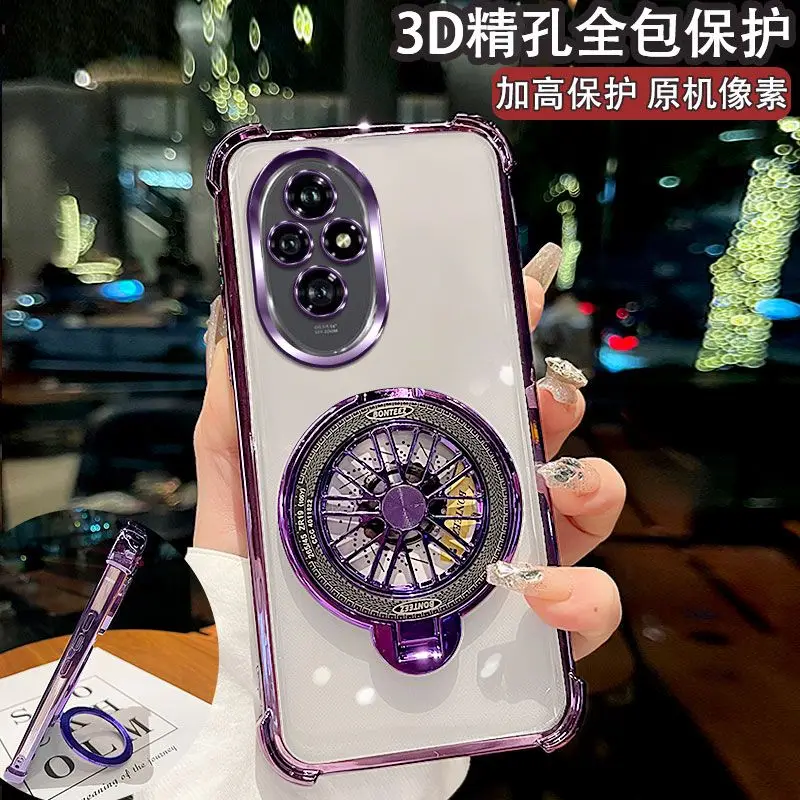 حافظة هاتف لامعة مقاومة للصدمات مع دعامة جيروسكوبي...