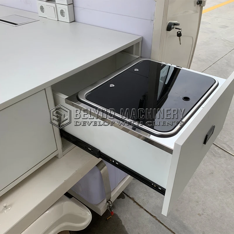 Description Picture 5 of itemBelyoo Electric Food Truck Fast Food Vending Cart Catering Cart Mobile Beer Bar Ice Cream Truck Tricycle Food Truck